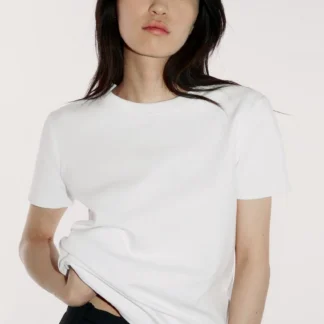ZARA INTERLOCK short sleeve T-SHIRT