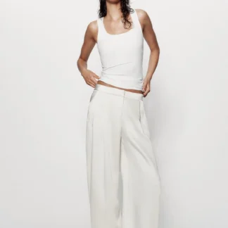 ZARA WIDE STRAP POLYAMIDE T-SHIRT