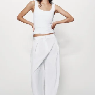 ZARA WIDE STRAP POLYAMIDE T-SHIRT