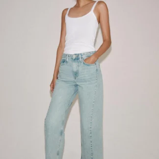 ZARA ZW COLLECTION MID-RISE RELAXED ANKLE JEANS