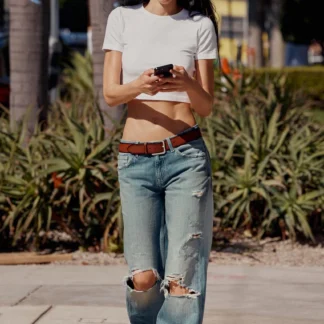 ZARA SHORT SLEEVE CROPPED T-SHIRT