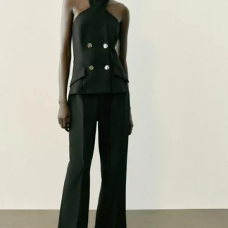 ZARA CROSS-OVER HALTER JUMPSUIT