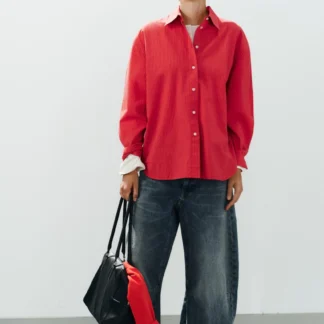 ZARA OVERSIZE CHECKED POPLIN SHIRT