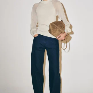 ZARA CONTRAST SLEEVE KNIT JUMPER