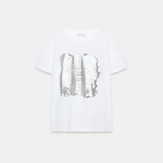 ZARA METALLIC SHORT SLEEVE T-SHIRT
