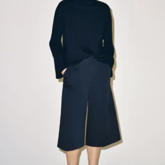 ZARA ZW COLLECTION PLEATED BERMUDA SHORTS