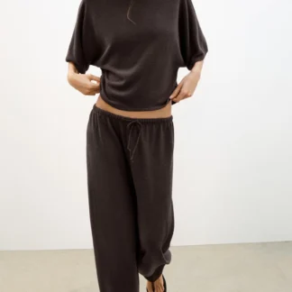 ZARA RUSTIC WIDE-LEG TROUSERS