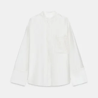 ZARA ZW COLLECTION EMBROIDERED POCKET SHIRT