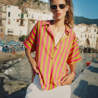 ZARA SHORT SLEEVE STRIPED SHIRT