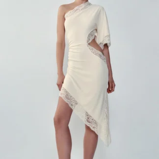 ZARA ASYMMETRIC LACE DRESS