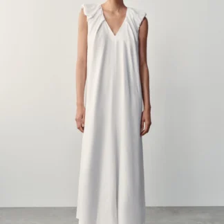 ZARA LINEN BLEND LONG DRESS