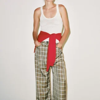 ZARA ZW COLLECTION CHECK TROUSERS