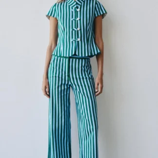 ZARA STRIPED TOP WITH FROG FASTENING