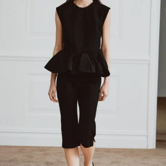 ZARA ZW COLLECTION SLEEVELESS PEPLUM TOP