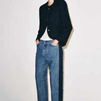 ZARA ZW COLLECTION MID-WAIST ROLLED-UP JEANS