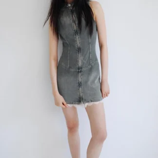 ZARA TRF DENIM DRESS WITH ZIP