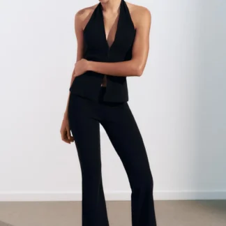 ZARA STRETCH FLARE TROUSERS