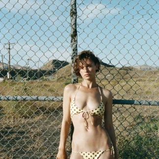 ZARA POLKA DOT PRINT BIKINI TOP