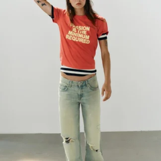 ZARA FADED EFFECT SLOGAN T-SHIRT