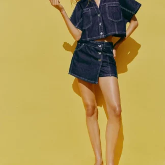 ZARA Z1975 SHORT DENIM SHIRT