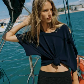 ZARA KNIT TOP WITH WIDE SLEEVES