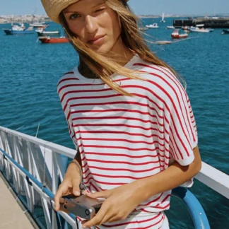 ZARA WIDE SHORT SLEEVE KNIT TOP