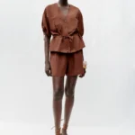 ZARA SHORT SLEEVE BEADED SAFARI JACKET