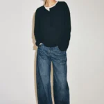 ZARA LINEN BLEND HENLEY T-SHIRT
