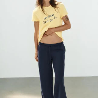 ZARA YELLOW SLOGAN T-SHIRT