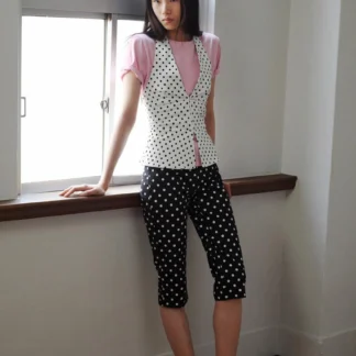 ZARA POLKA DOT CAPRI TROUSERS