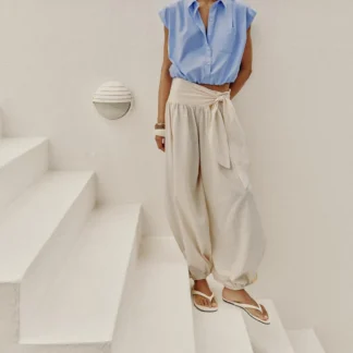 ZARA BALLOON CROPPED SHIRT