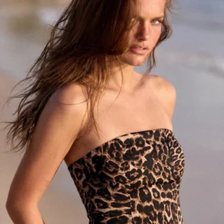 ZARA STRETCH BANDEAU TOP WITH VENTS