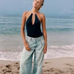 ZARA CHOKER HALTER BODYSUIT