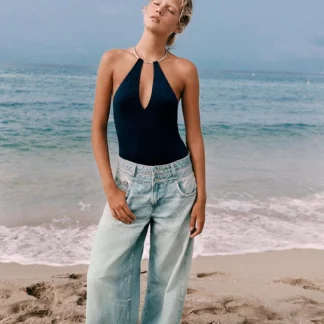 ZARA CHOKER HALTER BODYSUIT
