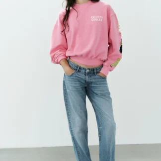 ZARA PHILIPPA COULES FADED-EFFECT SWEATSHIRT