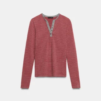 ZARA STRIPED HENLEY T-SHIRT