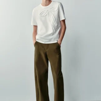 ZARA BOW DETAIL T-SHIRT