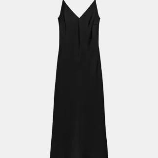 ZARA CONTRAST SATIN MIDI DRESS