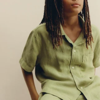 ZARA LOOSE-FITTING LINEN BLEND BERMUDA SHORTS