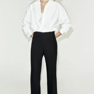 ZARA LOW-RISE FLARED TROUSERS