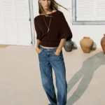 ZARA BELTED KNIT TOP
