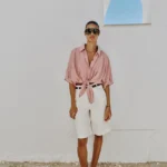 ZARA STRIPED SHIRT WITH KNOT