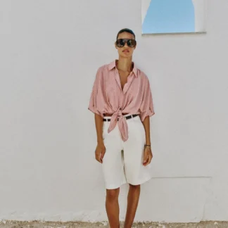ZARA STRIPED SHIRT WITH KNOT