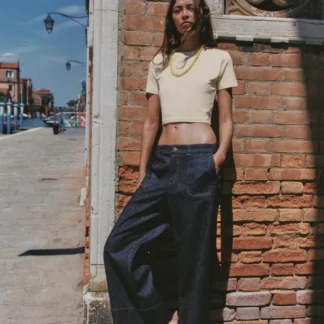 ZARA SHORT SLEEVE CROPPED T-SHIRT