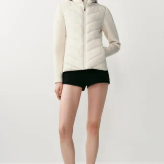 ZARA HOODED CONTRAST PUFFER JACKET