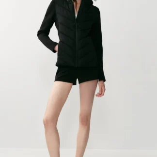 ZARA HOODED CONTRAST PUFFER JACKET