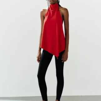 ZARA ASYMMETRIC HALTER TOP