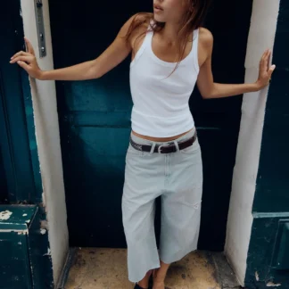 ZARA RIBBED COTTON VEST TOP