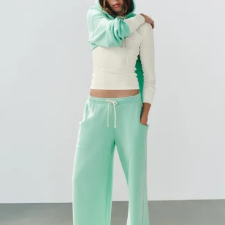 ZARA NEON WIDE-LEG TROUSERS