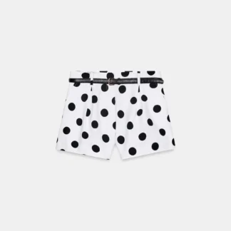ZARA DARTED BERMUDA SHORTS WITH BELT